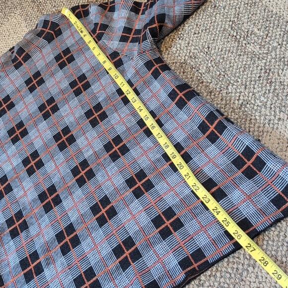 Pendleton Women's Wool Plaid 3/4 Sleeve Mock Turtleneck Sweater Large - Picture 4 of 7